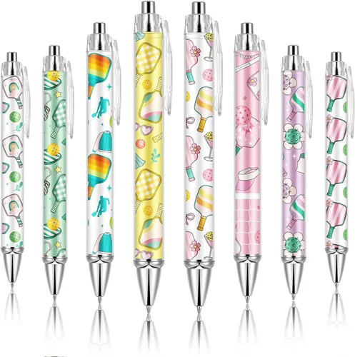 Vista 12 de Ireer 8 bolígrafos de bola para mujeres 1.00 mm de tinta negra lindos y elegantes, bolígrafos de punta fina de escritura suave para estudiantes