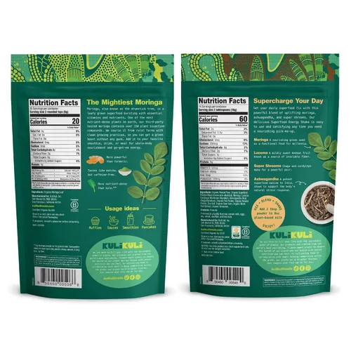 Vista 2 de Kuli Kuli - Paquete combinado de moringa orgánica en polvo y superalimento