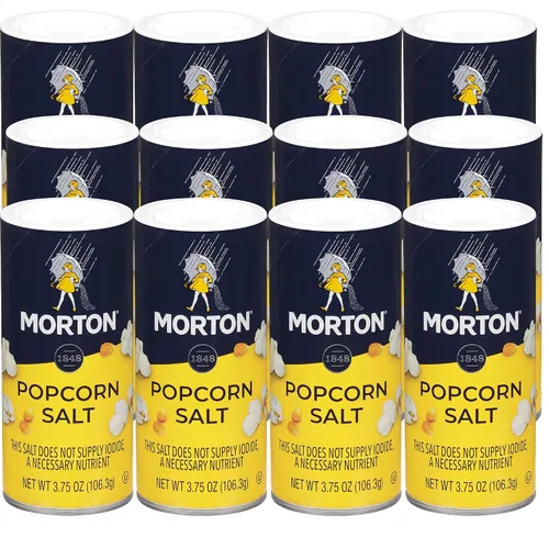 Vista 8 de Sal para palomitas de maíz Morton, (3.75 oz), paquete de 2, perfecta para palomitas y condimento Condimento para palomitas de maíz, sabor