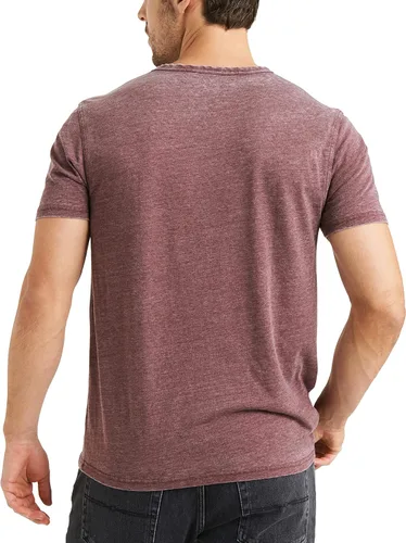 Vista 2 de Lucky Brand Venice Burnout - Camiseta de cuello con muesca y dos botones para hombre