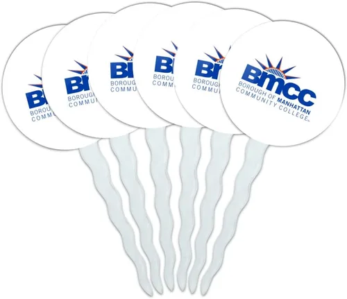 Vista 57 de Abilene Christian - Juego de 6 palillos para cupcakes con logotipo secundario