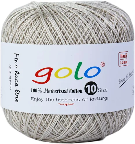 Vista 76 de Golo - 3 bolas de hilo de ganchillo tamaño 10, hilo de crochet para tejer a mano 102