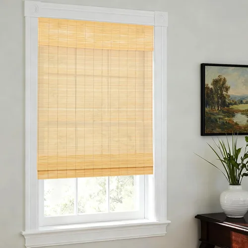 Vista 19 de LETAU Persianas romanas de madera sin cordón, sin taladro, sin herramientas, persianas romanas de bambú con filtro de luz para interiores, hogar
