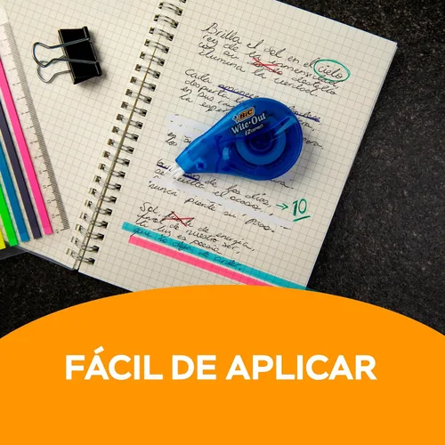 Vista 4 de BIC Wite-Out - Cinta correctora EZ Correct, 39.3 pies, paquete de 1 cinta correctora blanca, rápida, limpia y fácil de usar, resistente al desgarro