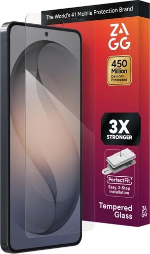 Vista 11 de ZAGG Glass+ - Protector de pantalla para Samsung Galaxy Z Flip7 (solo pantalla frontal), 3 veces más fuerte, resistente a los arañazos, resistente a