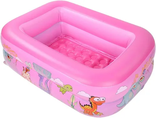 Vista 5 de Piscina familiar inflable con bomba de 47.2 x 35.4 x 14.2 in, piscinas para niños y adultos o toda la familia, más que otras piscinas inflables