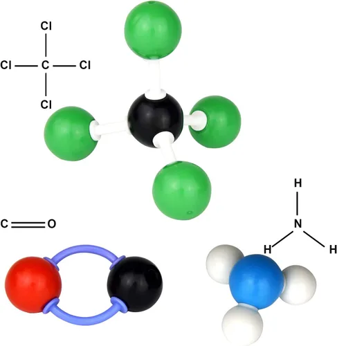 Vista 6 de 136pcs Química Orgánica Modelo Molecular Set para Estudiantes y Profesores Inorgánica y Orgánica Química Académica Educación 59 átomos y 76 Enlaces