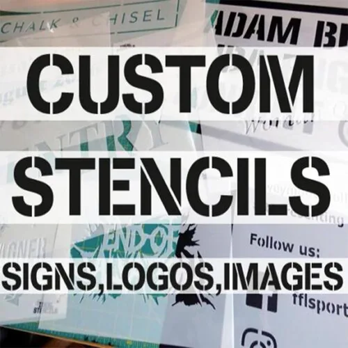 Vista 7 de Plantillas personalizadas para pintura en aerosol, personalizadas con logotipo/texto, plantillas de letras multiusos para madera, papel, tela