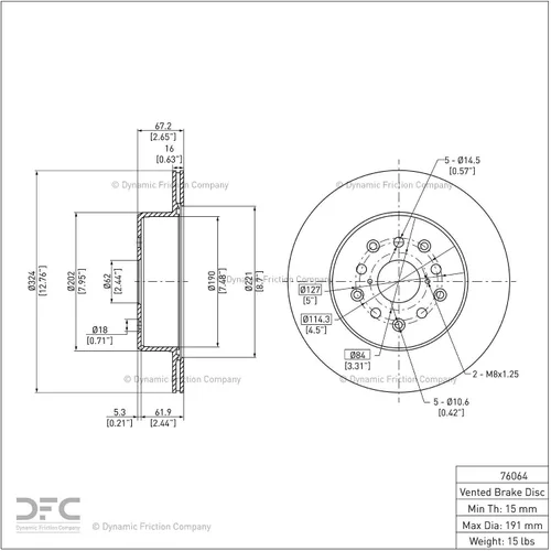 Vista 2 de Dynamic Friction Company Rotor de freno trasero para Toyota Supra 1993-1998 Rotor de freno de disco trasero en blanco Frenos y rotores