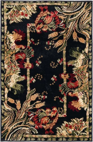 Vista 2 de Unique Loom Barnyard Collection - Alfombra de área - Granja (2' x 3' 1" Rectangular, Negro/Créma)