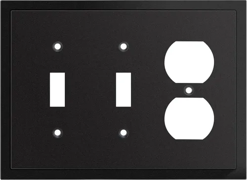 Vista 43 de Henne Bery Placa decorativa de pared con borde moderno, tapa de tomacorriente para cubrir enchufe, aleación de zinc maciza duradera