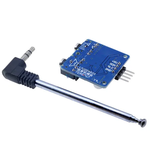 Vista 2 de 1 Unidades TEA5767 FM Módulo de Radio Estéreo para Arduino 76-108MHZ con Antena de Cable Gratis Kit DIY Módulo Electrónico
