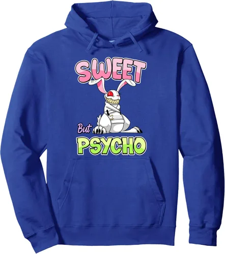 Vista 3 de Sweet But Psycho - Sudadera con capucha de conejo gótico espeluznante, Negro