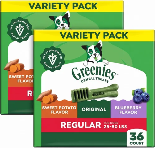 Vista 23 de Greenies Golosinas dentales regulares para perros, menta, original