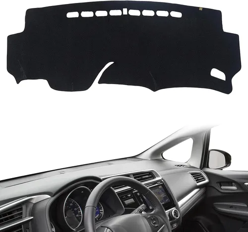 Vista 13 de AUQDD Funda de Cubierta de Tablero Compatible con 2004 2005 2006 2007 2008 2009 2010 Toyota Sienna, Alfombra de Tablero de Franela Negra Negro