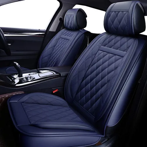 Vista 3 de OASIS AUTO - Fundas de piel sintética para asiento de automóvil, ajuste universal para auto de 5 pasajeros y SUV, set de accesorios para interiores