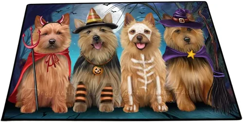 Vista 22 de Doggie of the Day Australian Terrier Dogs Floor Mat - 4th of July Independence Day - Best Dog Doormat - Protector Decor - Unique Portrait Art