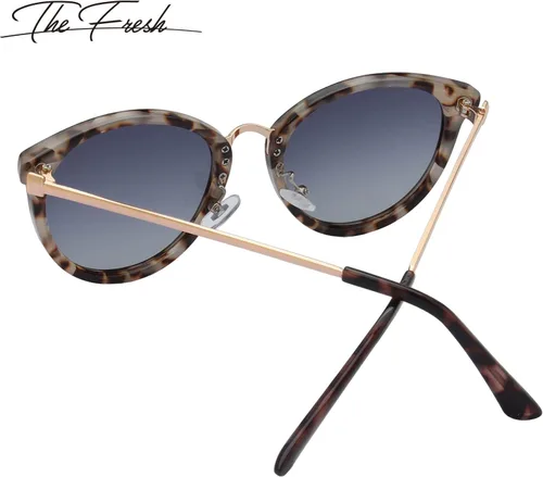 Vista 4 de The Fresh Gafas de sol polarizadas estilo redondo clásico con punta puntiaguda vintage de moda FR16124P