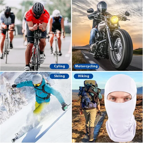 Vista 5 de SHEVERCH Máscara de esquí para hombres y mujeres, pasamontañas, transpirable, protección UV, fútbol, correr, montar en motocicleta, ciclismo