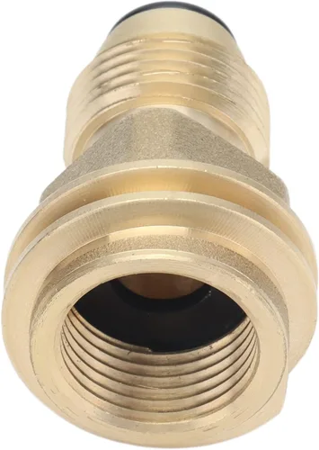 Vista 3 de Brass Fittings Adapter Convert POL Valve to QCC‑1 Hose for Gas Grill Cylinder Safe Connection