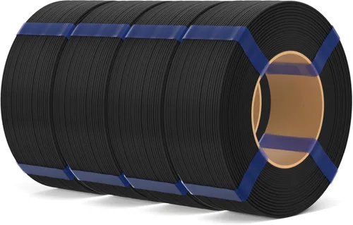 Vista 26 de ELEGOO Filamento de relleno básico PLA 1.75mm negro 4KG, filamento para impresora 3D sin carrete precisión dimensional +/- 0.02mm, PLA para 4*2.2