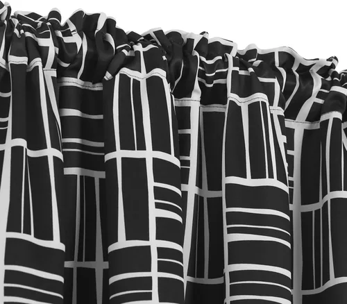 Vista 3 de Deconovo Paneles de cortina opacas con estampado de moda para sala de estar, 52 pulgadas de ancho x 95 pulgadas de largo, color negro