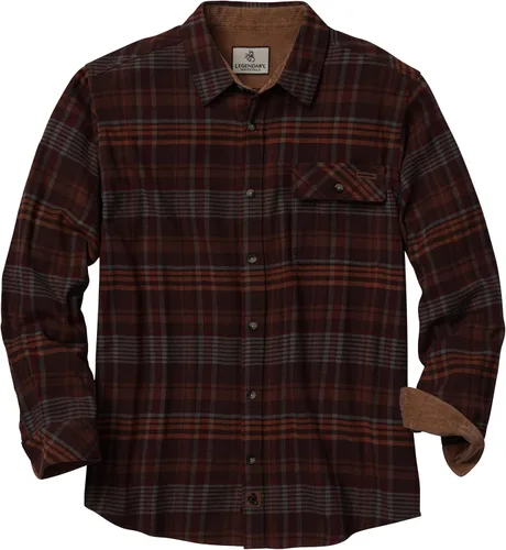 Vista 53 de Legendary Whitetails Camisa de franela de manga larga con botones para hombre, 100% algodón