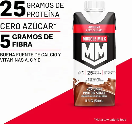 Vista 2 de Muscle Milk Batido de proteína genuino de 0.7 oz, 59200, 1, 1
