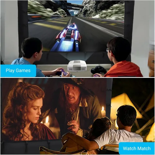 Vista 8 de Pantalla de proyector inflable de 20 pies, soporte para pantalla de cine al aire libre con soplador de aire silencioso y bolsa de almacenamiento