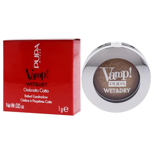 Vista 4 de Pupa Milano Vamp! Sombra de ojos horneada húmeda y seca, efecto radiante y vibrante, bajo riesgo de alergia, probada oftalmológicamente, libre