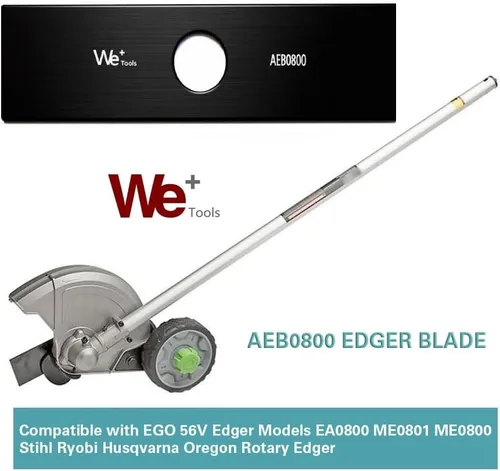 Vista 2 de AEB0800 Cuchilla de repuesto para bordeadora EGO 56V modelos EA0800/ME0801/ME0800, negro (paquete de 2)