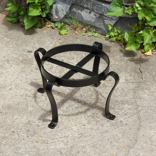 Vista 8 de Achla Designs Soporte para macetas de patio, 8 pulgadas de alto, color negro