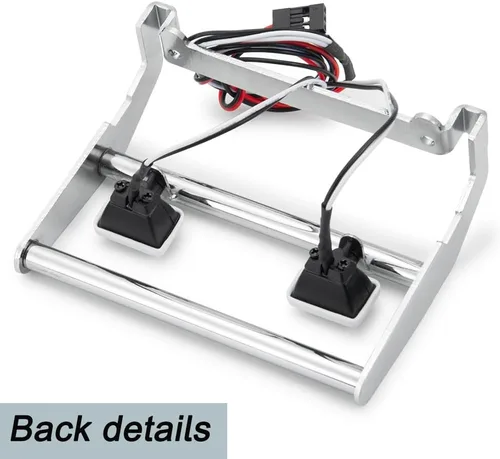 Vista 4 de MOHERO Parachoques delantero de metal con 2 luces LED para 1/10 TRX4 Bronco RC Crawler accesorios de coche