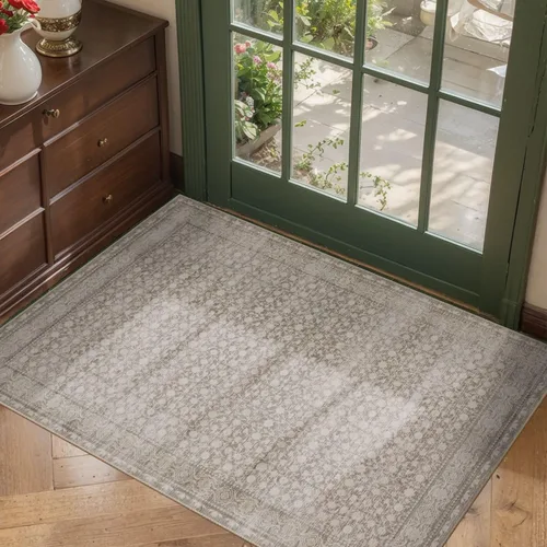 Vista 3 de Rugxara Alfombra de entrada de 2 x 3, tapete para puerta de entrada interior, lavable, antideslizante, tapete pequeño para cocina y baño, ultra fino