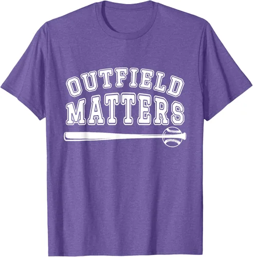 Vista 8 de Playing Baseball Outfield Matters - Camiseta Baseball Outfields Funny, Rojo