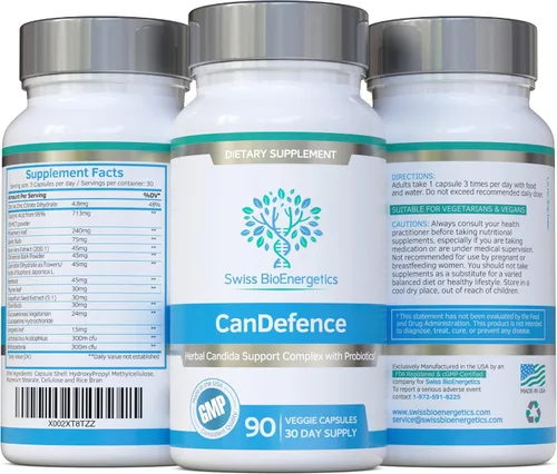 Vista 4 de CanDefence - Candida Cleanse Ultimate Extra Strength Formulación Todo-en-Uno con Ácido Caprílico, Probióticos y un Equilibrio Sinérgico de 11