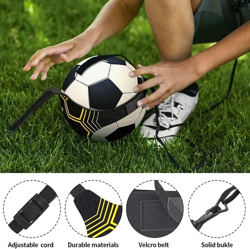 Vista 3 de Taeku Entrenador de fútbol ajustable, equipo de entrenamiento de patada de fútbol, habilidades de control, cinturón de práctica de cintura