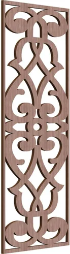 Vista 121 de 9 3/8"W x 24 3/8"H x 1/4"T Bellaire Decorativos Paneles de pared de madera calado, abedul