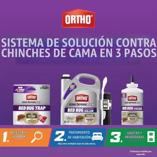 Vista 8 de Ortho Home Defense Max Bed Bug & Flea Killer Powder – Pulgas y chinches en polvo, aplicar a grietas y grietas en marcos de cama y de ventana Aerosol