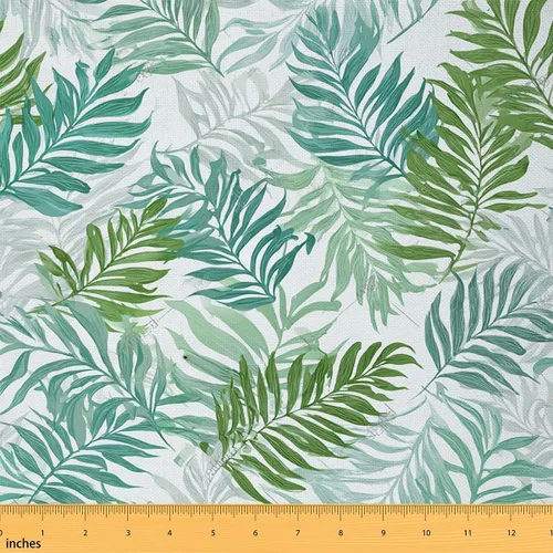 Vista 31 de Feelyou Tela de Dibujos Animados de Frutas por el Patio, Tela con Diseño Temático de Frutas Tropicales para Sillas y Proyectos de Bricolaje