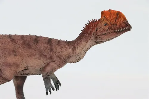 Vista 4 de HLG - Figura decorativa de dinosaurio de dilofosaurio a escala 1:35 (rojo)