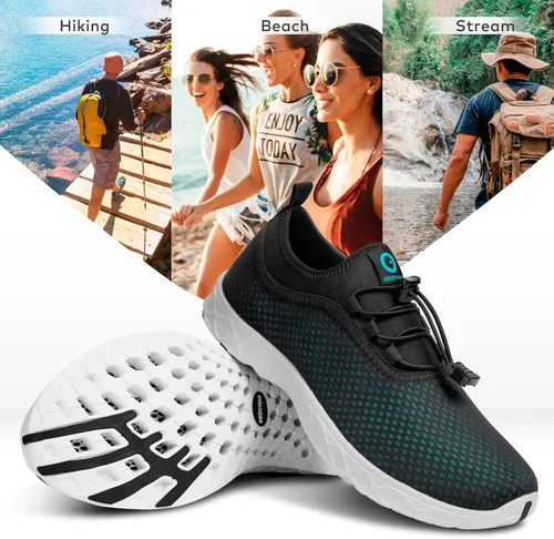 Vista 8 de SEEKWAY Zapatos de agua para hombre y mujer, secado rápido, zapatos acuáticos descalzos, playa, caminar, kayak, canotaje, deportes acuáticos SP006