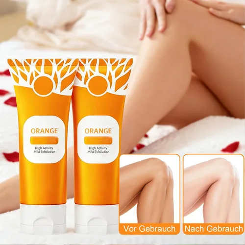 Vista 5 de Gel exfoliante naranja para rostro y cuerpo, gel limpiador exfoliante hidratante para la piel, todo