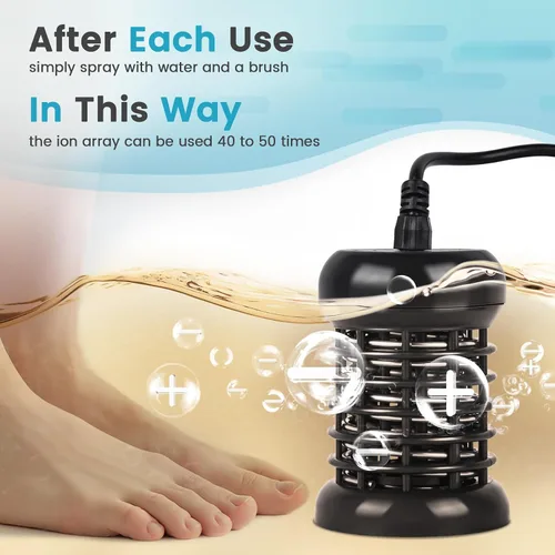 Vista 5 de LeCuag Máquina de desintoxicación de baño de pies iónico, máquina portátil de desintoxicación de pies, sistema de baño de limpieza iónica con bolsa