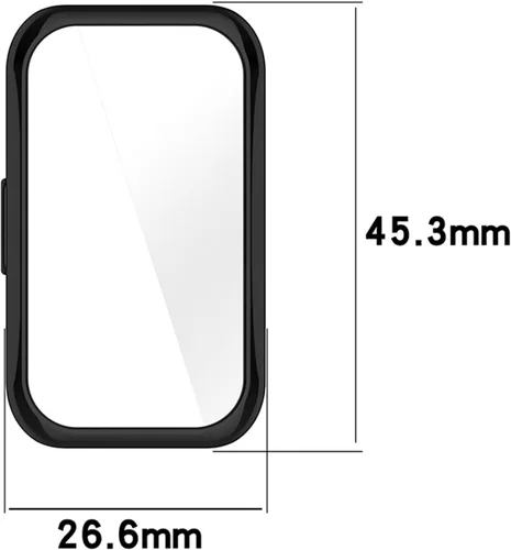 Vista 6 de Paquete de 4 fundas para reloj compatibles con Huawei Band 8, protector de pantalla para reloj inteligente, película protectora de TPU suave
