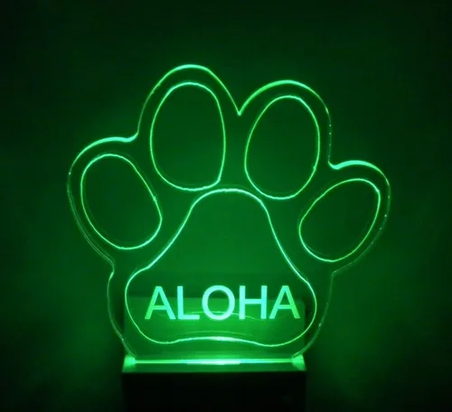 Vista 7 de Luz nocturna con estampado de patas, multicolor con enchufe LED, ultra delgada y suave al tacto, con sensor inteligente del atardecer al amanecer