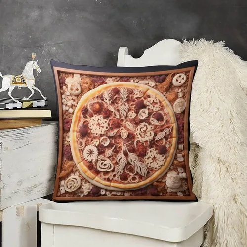 Vista 17 de Pots and Pans, Kitchen Clock and Cooking Art Velvet Square Decorative Throw Pillow Covers 12 "x12 Throw Pillow Covers for Outdoor Home Decor