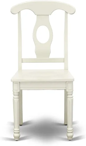 Vista 7 de East West Furniture AVKE5-LWH-W - Juego de muebles de comedor de 5 piezas, incluye una mesa de cocina ovalada con hojas de mariposa y 4 sillas