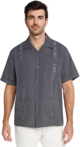 Vista 3 de 9 Crowns Essentials Guayabera - Camisa con botones para hombre