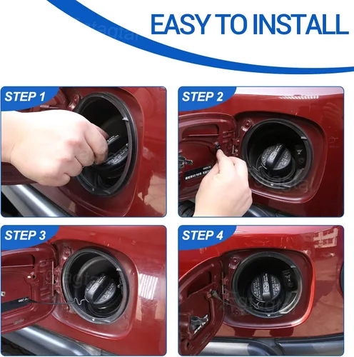 Vista 5 de Tapa de llenado de gas de repuesto compatible con Toyota FJ Cruiser 2007-2021, tapas de depósito de combustible de repuesto, tapa de depósito